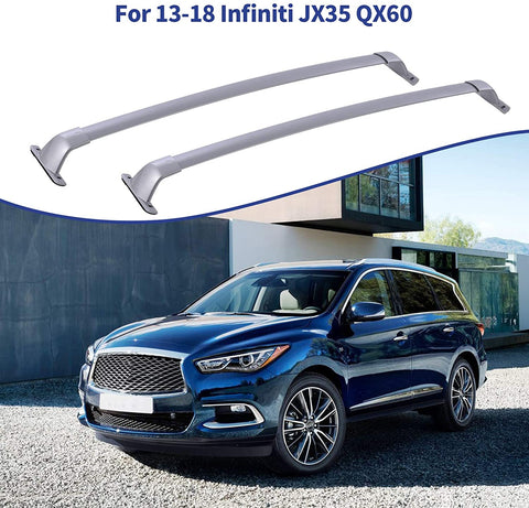 Car Roof Rack Cross Bars for Infiniti JX35 QX60 2013-2018, Aluminum Cross Bar Replacement for Rooftop Cargo Carrier Bag Luggage Kayak Canoe Bike Snowboard Skiboard