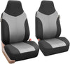 FH Group FH-FB101114 Gray and Black Supreme Twill Fabric High Back Car Seat Cover (Full Set Airbag Ready and Split Rear Bench)- Fit Most Car, Truck, SUV, or Van
