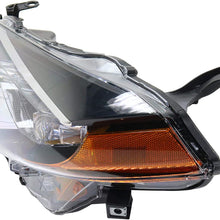 Headlight Assembly Compatible with 2017-2019 Toyota Corolla LED Composite Clear Lens With bulb(s) Driver Side