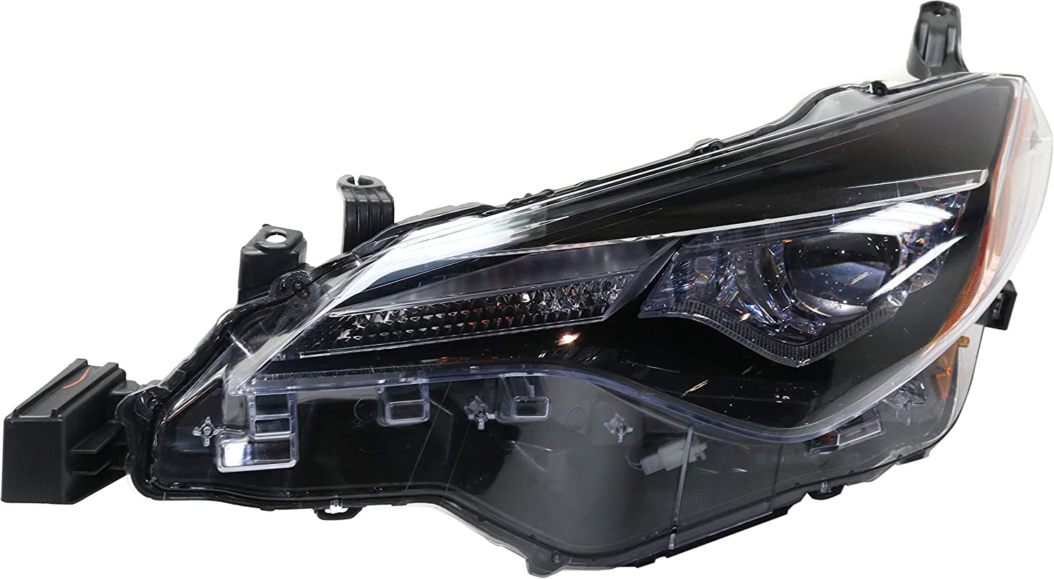 Headlight Assembly Compatible with 2017-2019 Toyota Corolla LED Composite Clear Lens With bulb(s) Driver Side