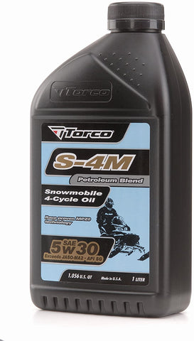 Torco S620530C S-4M 5w30 Snowmobile Four Stroke Oil Bottle - 1 Liter Bottle, (Case of 12)