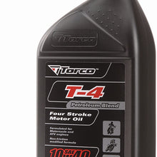 Torco T611040C T-4 10w40 4-Stroke Motor Oil Bottle - 1 Liter Bottle, (Case of 12)