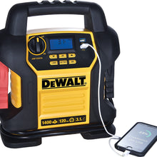 DEWALT DXAEJ14 Digital Portable Power Station Jump Starter: 1400 Peak/700 Instant Amps, 120 PSI Digital Air Compressor, 3.1A USB Ports, Battery Clamps