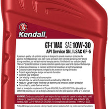 Kendall 1074949 Synthetic Motor Oil (GT-1 MAX Full with Liquid Titanium 10W30-1 Quart), 32. Fluid_Ounces