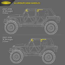 Smittybilt 76931 Aluminum Grab Handles for 2007-2018 Jeep JK 2/4-Door, Black, Front Pair