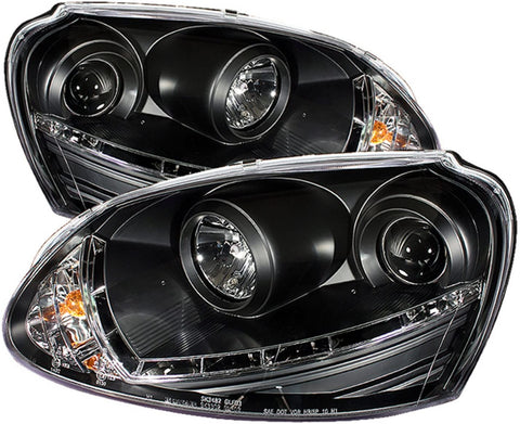 Spyder Auto 444-VG06-HID-DRL-BK Projector Headlight