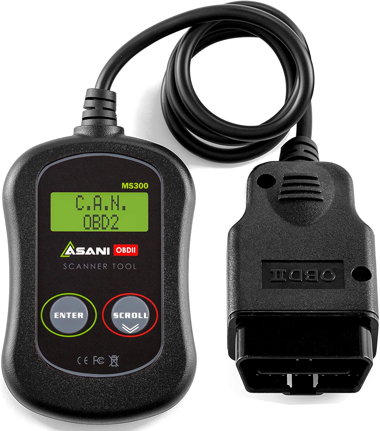 OBD2 Scanner Check Engine Code Reader, MS300 Car Diagnostic Tool for Most SUVs, Trucks, Vans, and Cars, OBD II Auto Car Scan Tool for Reading Error Codes, Turning Off MIL Light, and Checking VIN