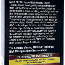 Slick 50 750002 Recharged High Mileage Engine Treatment, 15-Ounce