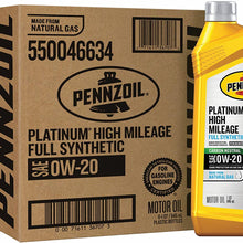 Pennzoil Platinum High Mileage Full Synthetic 5W-30 Motor Oil for Vehicles Over 75K Miles (5-Quart, Single-Pack)