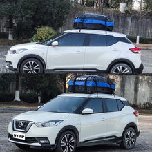 WUPP Car Rooftop Cargo Carrier Bag, Expandable 15 to 19 Cubic Feet Waterproof Roof Rack Bag with Anti-Slip Mat, 600D PVC Heavy Duty Soft Roof Luggage Bag for All Vehicle with/Without Rack