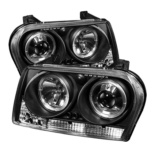 Spyder Auto 5008008 LED Halo Projector Headlights Black/Clear
