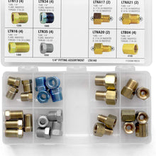 4LIFETIMELINES Fitting Assortment 1/4" Tube Nut, Union, Adapter, 8 SKU