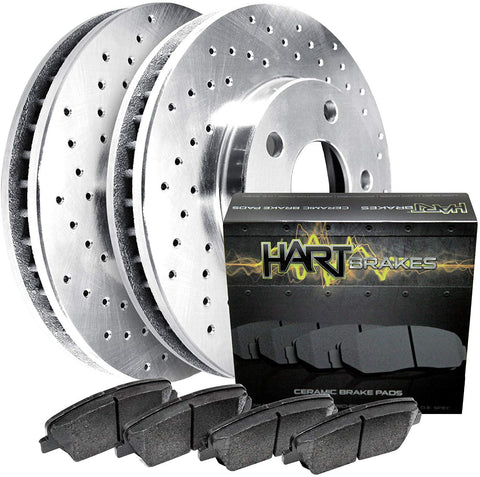 Hart Brakes Rear Drilled Rotors + Ceramic Brake pads PHXR.03003.02