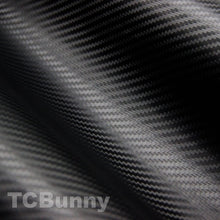 TCBunny CFW-1515-BK 60 x 60 Inches 0.15mm Thickness Black 3D Carbon Fiber Hood Roof Trunk Vinyl Film Wrap-60 x 60In (5 x 5FT) Sheet Twill Weave
