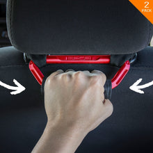 GPCA Headrest Grab Handles PRO Universal for Jeep, Truck,Sports Car,Easy headrest Pole Mount for 4X4 Off-Road Backseat Passengers. GP Back Grip Patent Pending. (RED Aluminum)
