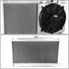 Replacement for Acura Integra High Performance 2-Row Aluminum Radiator w/ 12V Fan Shroud (One Fan)