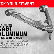 Rough Country Forged Upper Control Arms Fit 14-16 [ Chevy ] Silverado [ GMC ] Sierra SUVs 1500 Stock Cast Aluminum 27801