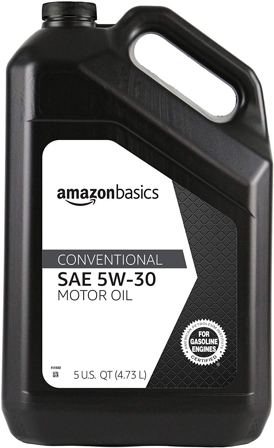 AmazonBasics Conventional Motor Oil, 5W-30, 5 Quart