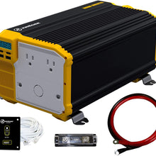 KRIËGER 1100 Watt 12V Power Inverter Dual 110V AC Outlets, Installation Kit Included, Automotive Back Up Power Supply For Blenders, Vacuums, Power Tools MET Approved According to UL and CSA.