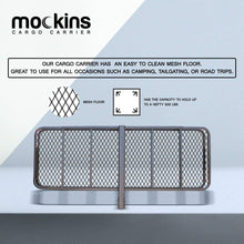 Mockins Hitch Mount Cargo Carrier | The 60” X 20" X 6” Steel Cargo Basket Has A Hauling Weight Capacity of 500 Lbs and A Folding Arm to Preserve Space When Not in Use
