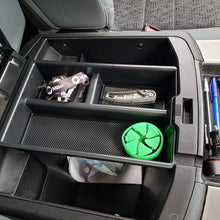JDMCAR Compatible with 2009-2018 Dodge RAM 1500/2500 / 3500 Trucks Lower Center Console Organizer Insert ABS Black Materials Tray, Armrest Box Secondary Storage (Full Console w/Bucket Seats ONLY)