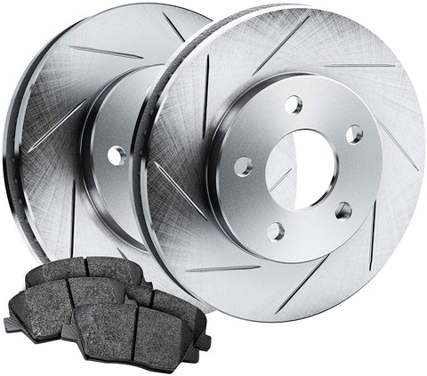 PowerSport Rear Slotted Rotors + Ceramic Brake pads BLSR.03003.02