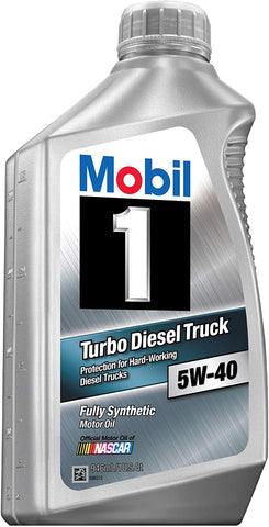 Mobil 1 98HM64 122253 5W-40 Turbo Diesel Truck Synthetic Motor Oil-1 Quart