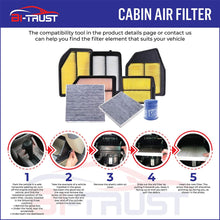 Bi-Trust Engine Cabin Air Filter Kit,Replacement for Chrysler 300 2011-2021 Dodge Challenger 2011-2021,2-Pack