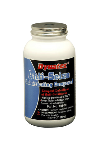 Dynatex 49560 Industrial Aluminum Anti-Seize and Lubricating Compound Paste, 16 oz Brush Top Bottle, -60 to 2000 Degree F, Silver Grey
