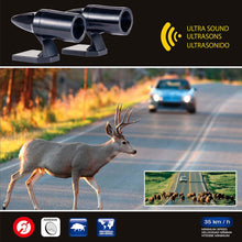 Black Air Powered Ultrasonic Anti Game Animal Car Device Deer Boar Self Adhesive