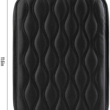 WeTest Premium Car Center Console Cover Armrest Pads for Most Vehicle,Car Waterproof Center Console Protector Cover (Black)