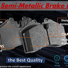 Stirling - 2015 For Infiniti QX60 Rear Set (Both Left and Right) Semi Metallic Brake Pads with 2 Years Manufacturer Warranty