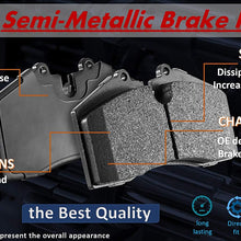 2010 For Ford Fusion Rear Set (Both Left and Right) Semi Metallic Brake Pads with 2 Years Manufacturer Warranty