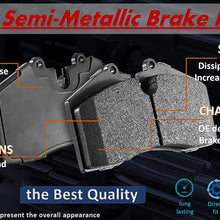 Stirling - 2007 For Acura TSX Rear Set (Both Left and Right) Semi Metallic Brake Pads with 2 Years Manufacturer Warranty