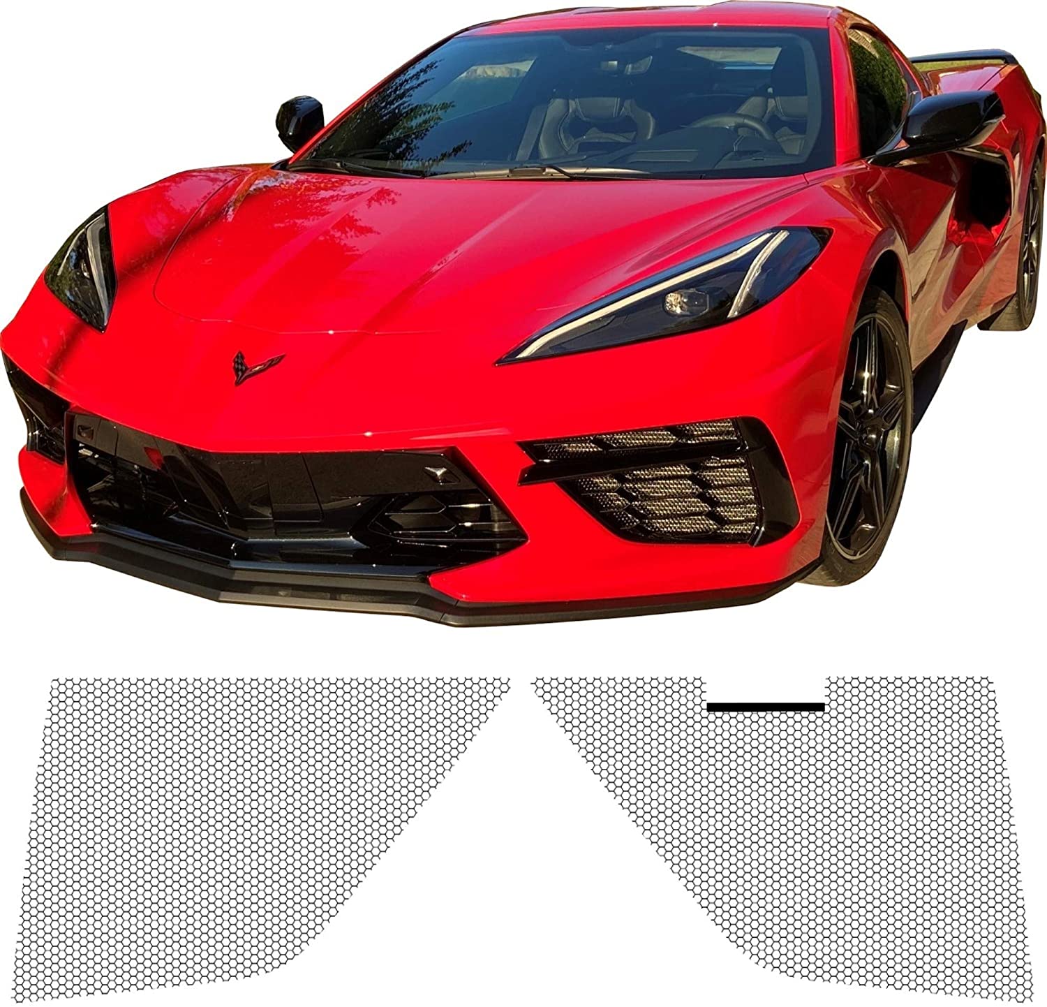 Mesh Set for 2020+ Chevy Corvette C8 Radiator Grille Vent