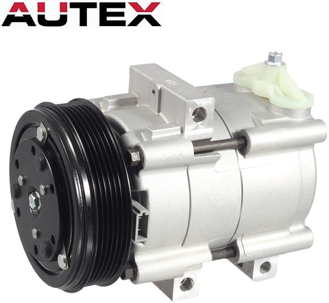 AUTEX AC Compressor & A/C Clutch CO 101510C YCC203 57151 Replacement for F-150 1997 1998 1999 2000 2001 2002 2003 2004 2005 2006 4.2L/F-150 Heritage 2004 4.2L