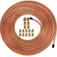 Muhize 25 Ft. of 3/16 Brake Line Tubing Kit - Flexible Copper Tube Roll 25 ft 3/16" (Includes 16 Fittings)