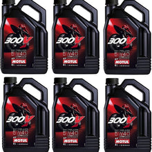 Motul 104115 Set of 6 300V Road Racing 5W-40 Motor Oil 1-Gallon Bottles