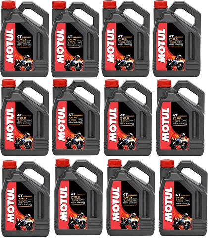 Motul 104092 Set of 12 7100 4T 10W-40 Motor Oil 1-Gallon Bottles