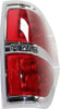 Tail Light Lens and Housing Compatible with 2009-2014 Ford F-150 Styleside Chrome trim Passenger Side