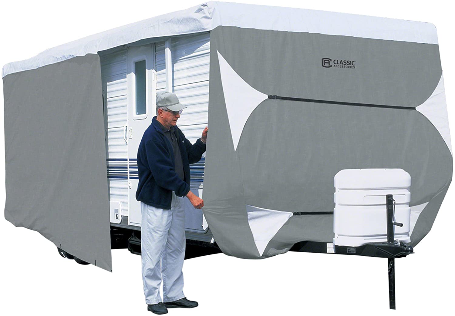 Classic Accessories Over Drive PolyPRO3 Deluxe Travel Trailer Cover or Toy Hauler Cover, Fits 24' - 27' RVs (73463)