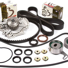 Evergreen TBK187VCT Compatible With 90-97 Isuzu Honda 2.2L SOHC F22A F22B Timing Belt Kit Valve Cover Gasket Water Pump