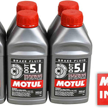 Motul 100951 100% Full Synthetic Brake Fluid 6 Pack DOT 5.1 500mL Bottle with Premium Motul Sticker (6)