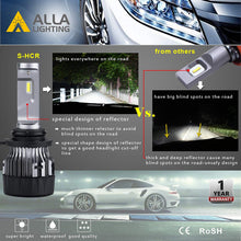 Alla Lighting S-HCR H11 LED Headlight Bulbs Conversion Kits Replacement 10000Lms Xtreme Super Bright Cars Trucks Lights H8 H9, 6K Xenon White