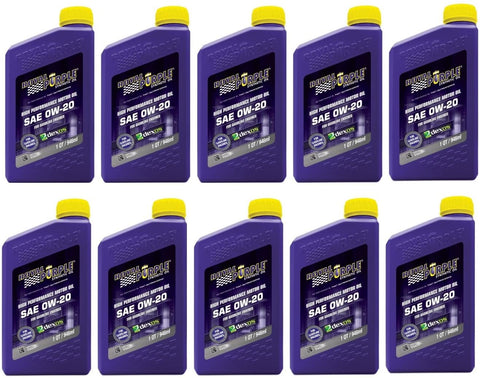 Royal Purple API-Licensed SAE 0W-20 High Performance Synthetic Motor Oil - (Pack of 10)