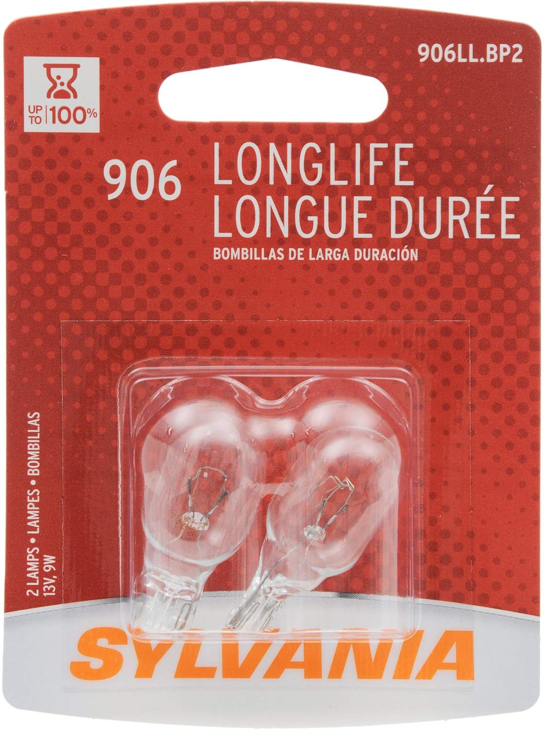 Sylvania 906 Long Life Miniature Bulb (Contains 2 Bulbs)