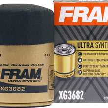 FRAM Ultra Synthetic Automotive Replacement Oil Filter, Designed for Synthetic Oil Changes Lasting up to 20k Miles, XG3682 with SureGrip (Pack of 1)