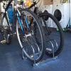EasyGoProducts EGP-BIK-002 EasyGo Floor Stationary Double Wheel Rack, Indoor – Outdoor Bike Stand