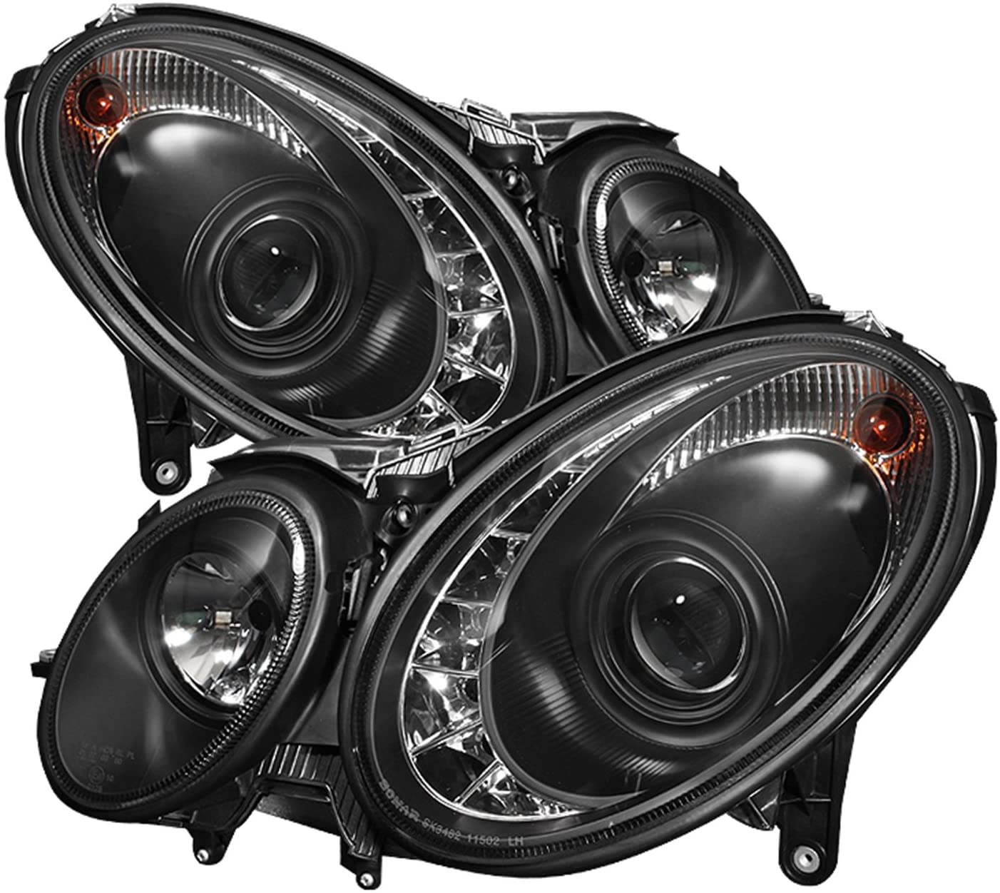 Spyder Auto PRO-YD-MBW21103-HID-DRL-BK Black LED Projection Headlight (Black)