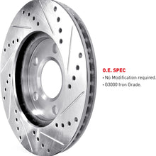 R1 Concepts KEDS11347 Eline Series Cross-Drilled Slotted Rotors And Ceramic Pads Kit - Front